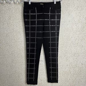 NWT Rebecca Minkoff Designer Black Rhinestone Studded Winston Pants Size 4